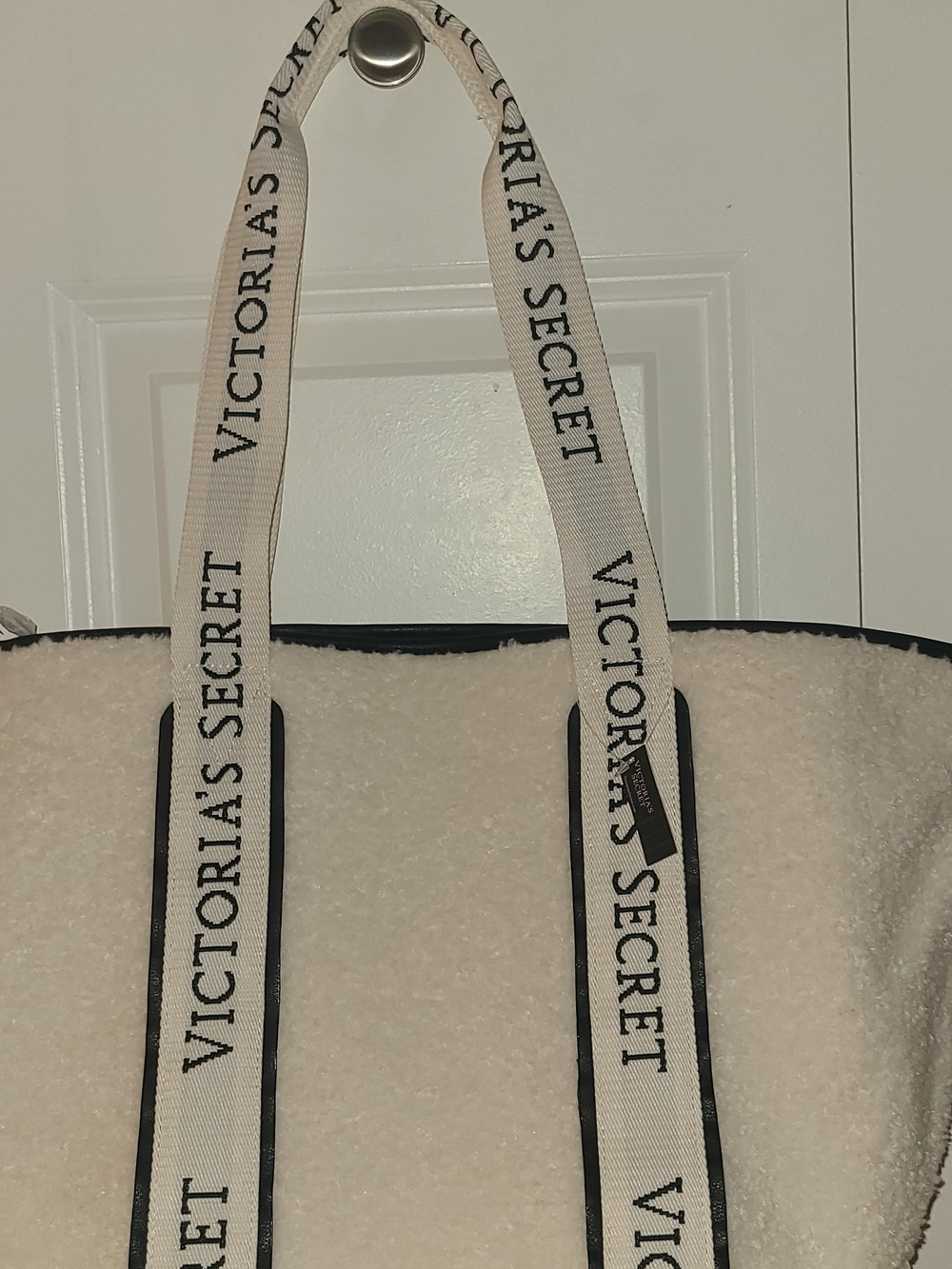 Victoria's Secret Cream Sherpa Tote NWT - Picture 2 of 6
